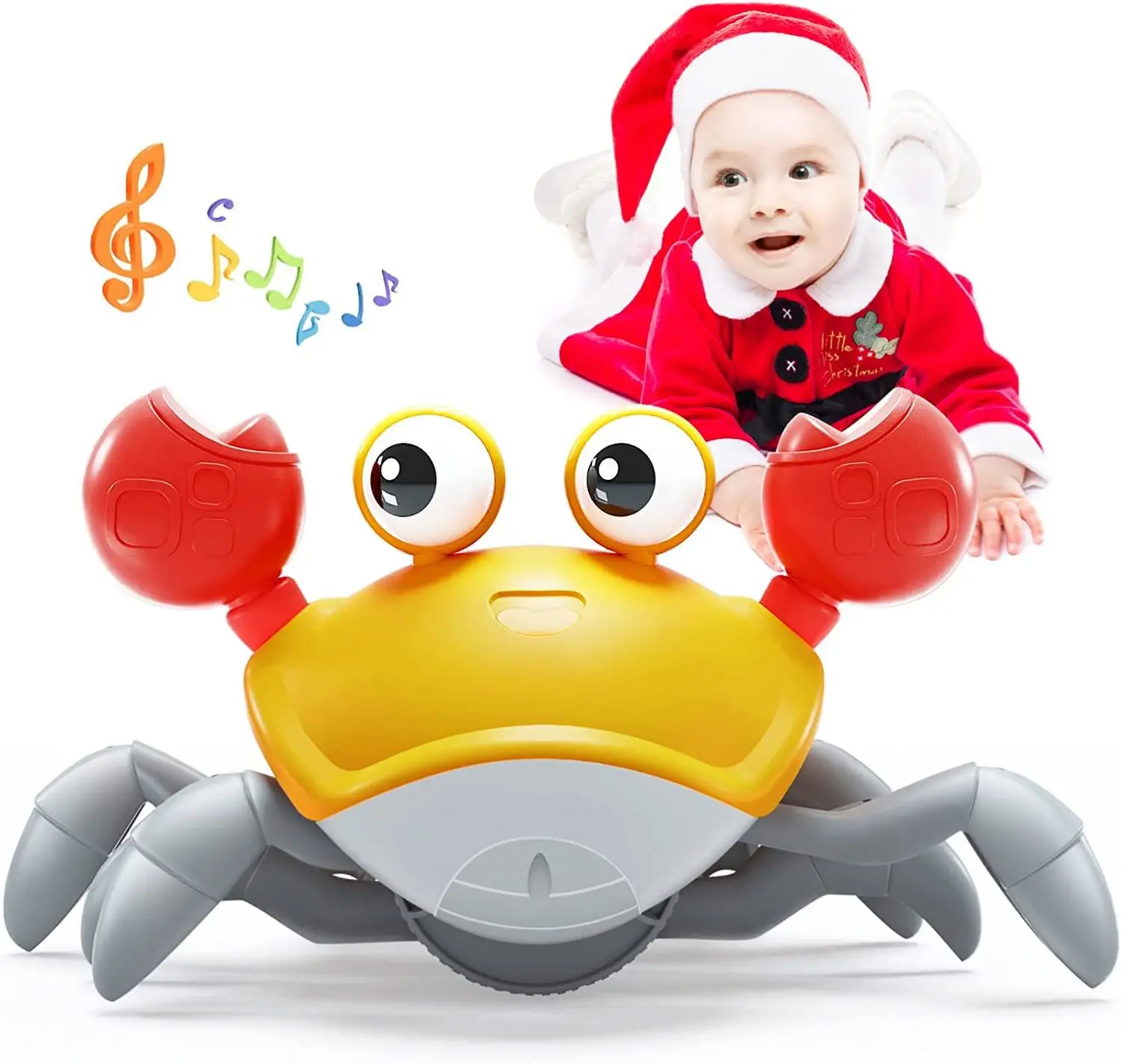 Promotional Discount Custom Induction Crawling Crab Baby Toys Infant Crawling Crab Cute Dancing Walking Moving Electric Crab