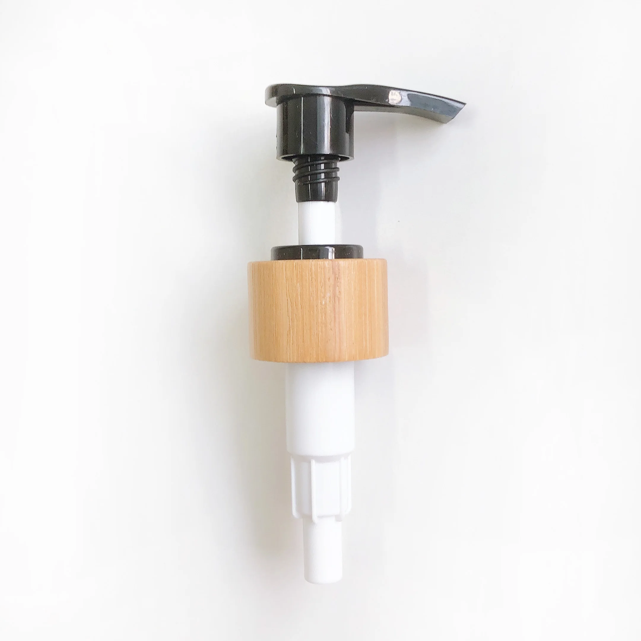 28/410 24/410 24mm 28 bamboo pump housing lotion pump for cosmetic shampoo bottle