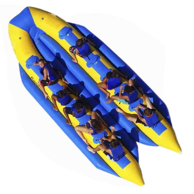 Water sport 12 rider large commercial inflatable towed banana taxi bus float banana boat for sale