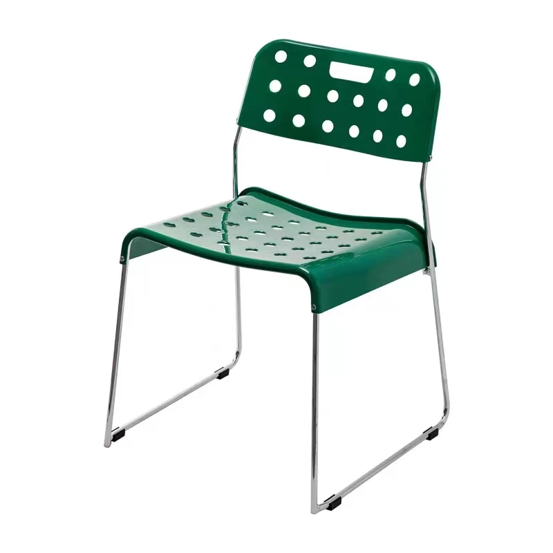 Korean hole vintage dining chair leisure plastic back reception negotiation chair
