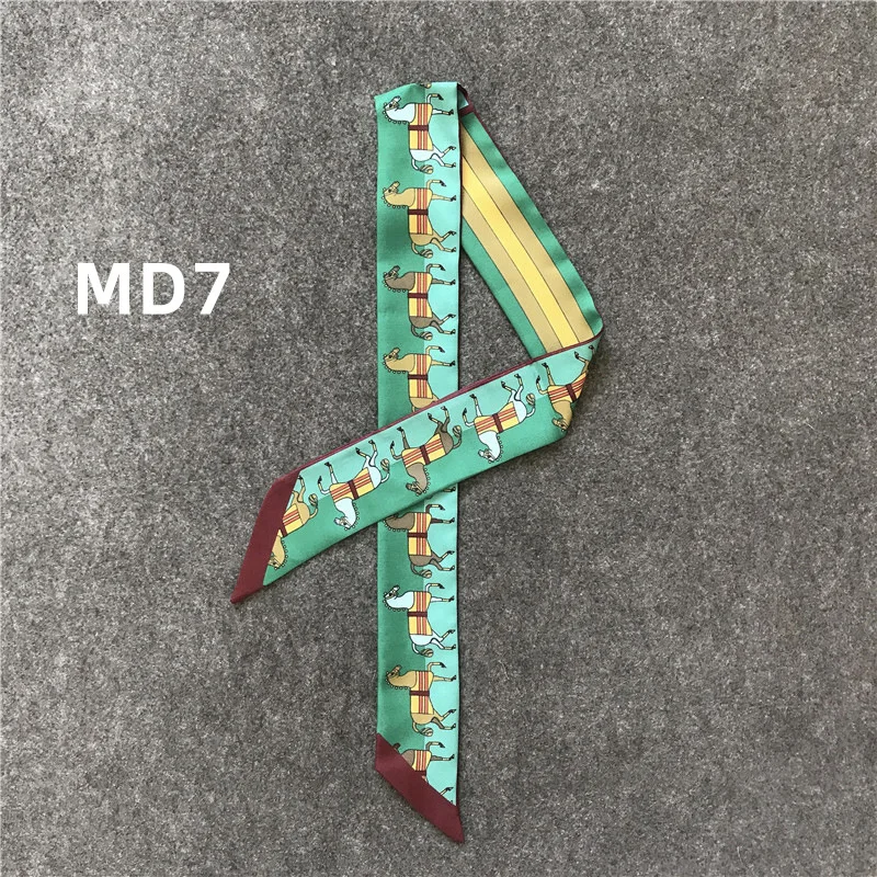 Новый дизайн модный женский шелковый шарф с принтом лошади для украшения сумки