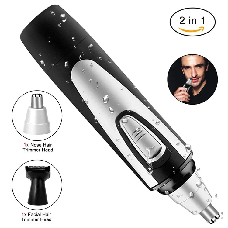 Professional 2 In 1 Nose Hair Remover, Electric Rechargeable Facial Ear And Nose Hair Trimmer For Men