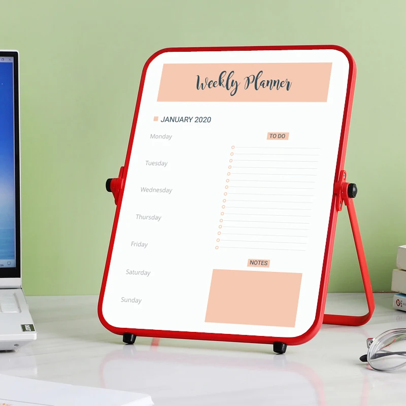 Patented Custom Logo No ghost Tabletop Foldable Magnetic Easel Desktop Whiteboard For Home Office School