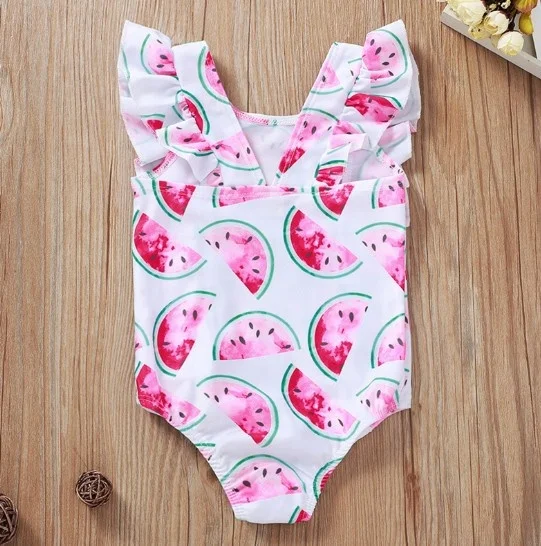 2022 Custom Baby Girls One Piece Swimwear Cute Swimsuit Fruit Printed Design Girls Swimwear Swimsuits For Swimming