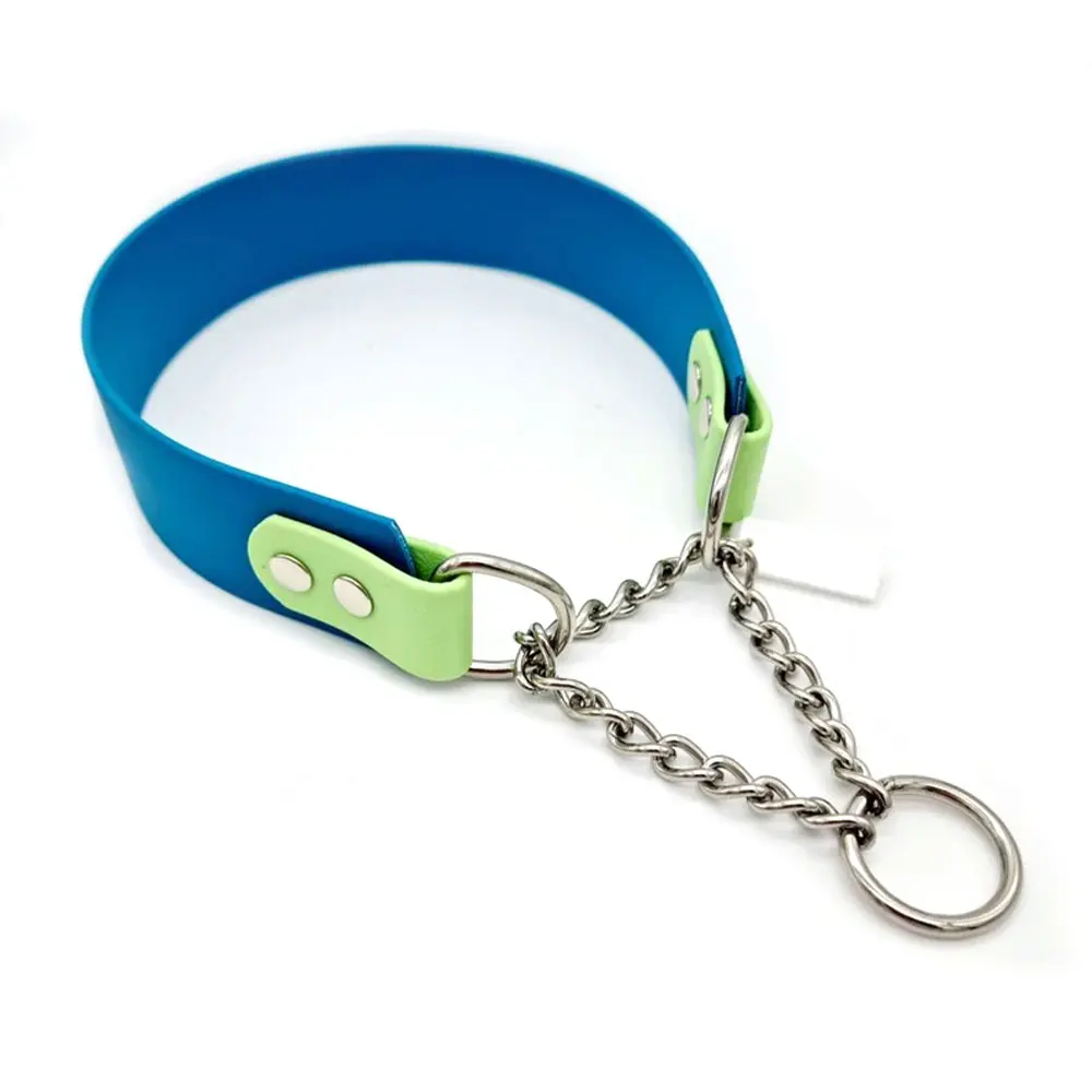 Luxury Heavy Duty Choke Chain Dog Collar Slip Martingale P Chain PVC Dog Choke Chain