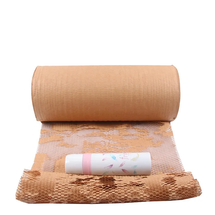 
Factory Price 50CM*100M Recyclable Paper Honeycomb Wholesale Honeycomb Kraft Paper Honeycomb Cushion Paper 