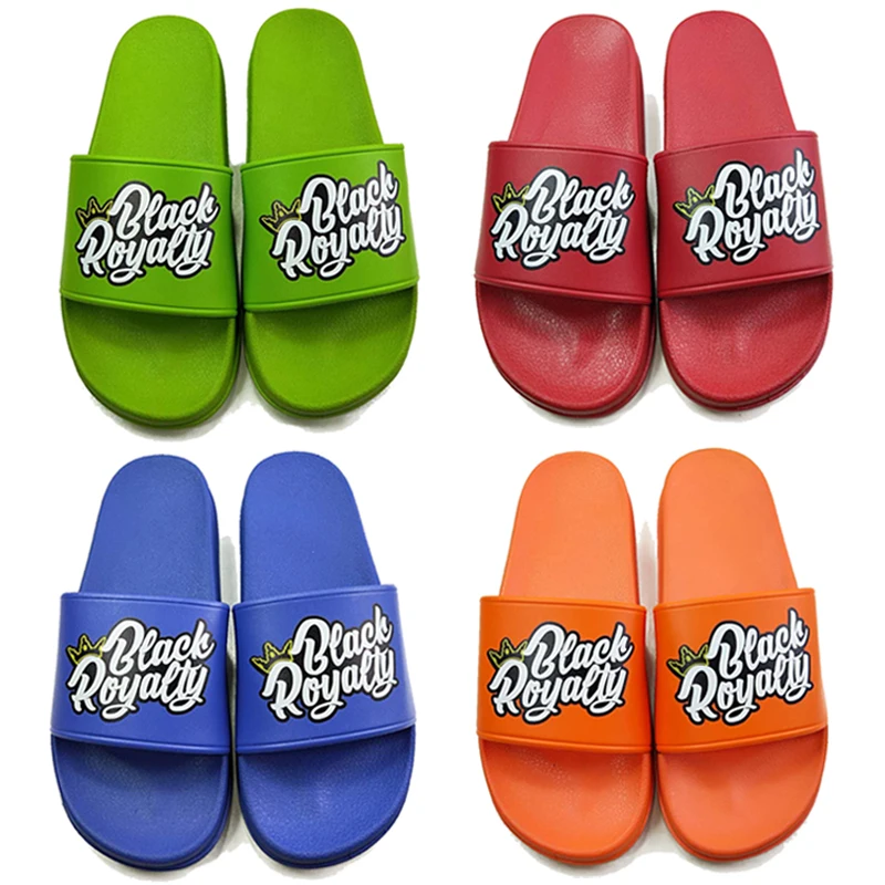 Best Selling Prestadores Pvc Slippers Open Slip And Slide Rubber Logo Estampado Men Sandals And Slippers Transparent Slippers