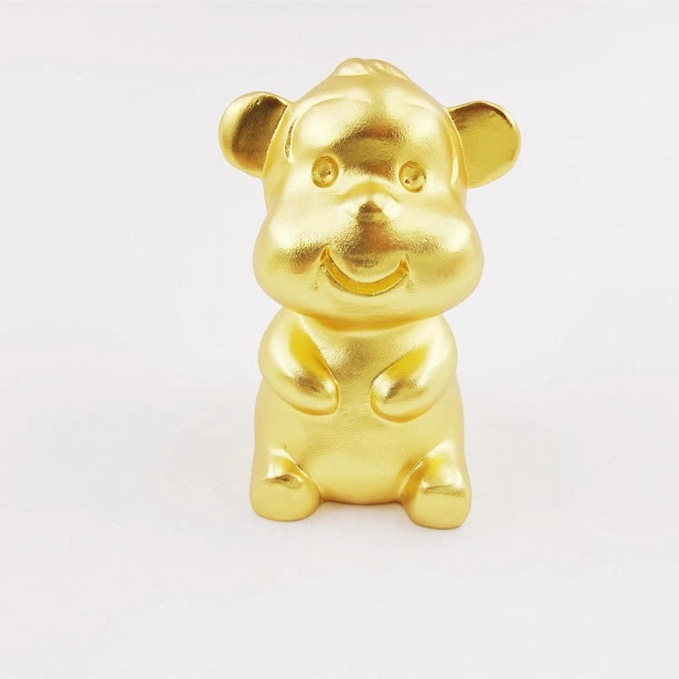Copper Ornaments for Sale Chinese Zodiac Animal Monkey Copper Ornament Golden Colored