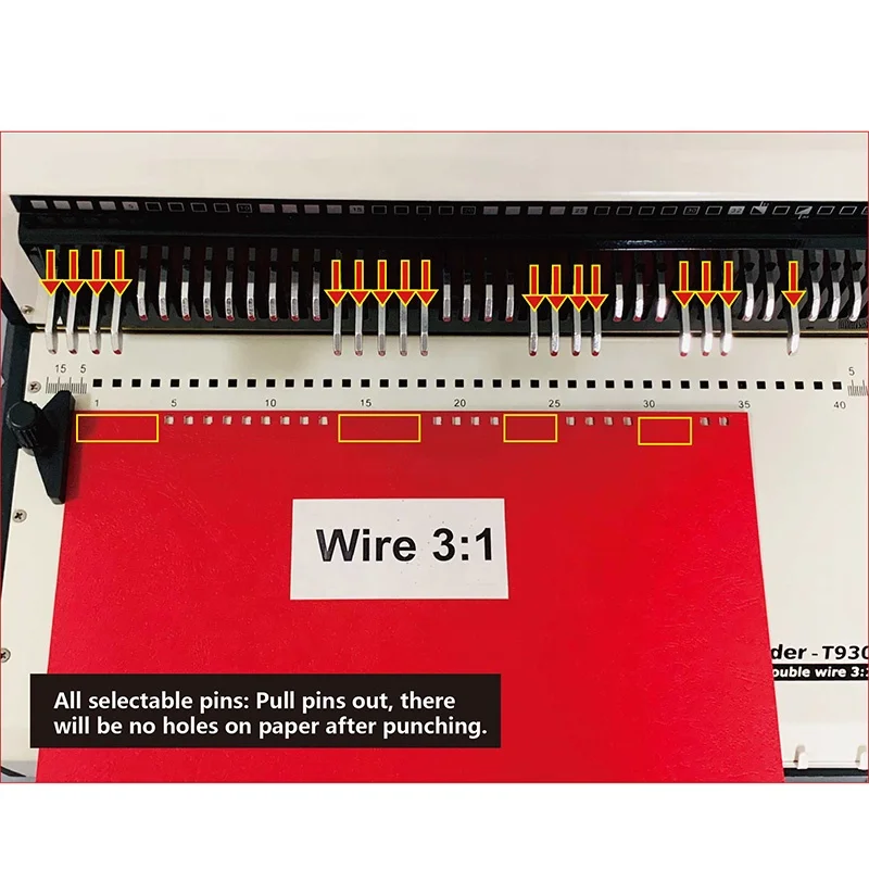 Book Punching Machine Calendar Double Ring Loop Wire Binding Machine 3 1