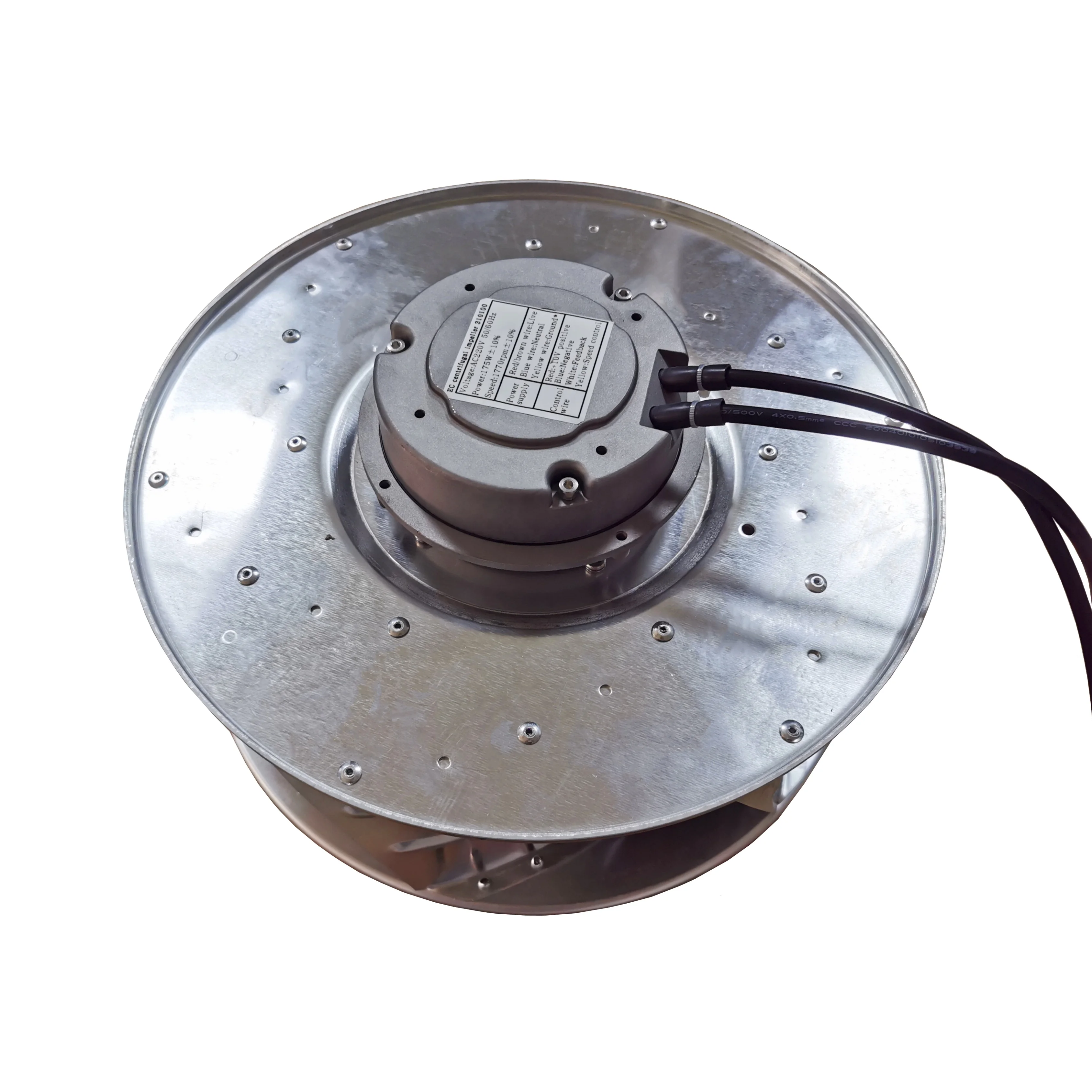 DC 24V 48V backward curved centrifugal fan 310mm brushless impeller