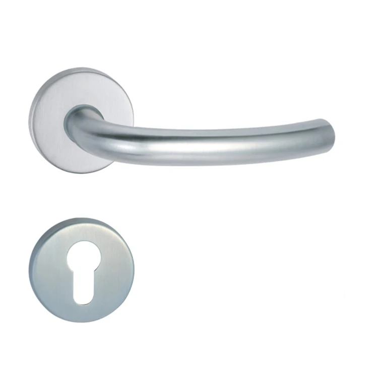 Hollow stainless steel curved pipe door handle