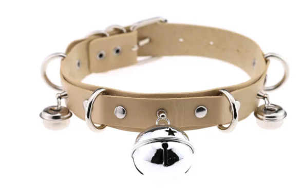 Cosplay Collars New Leather Bell Collars Role Play Exaggerated Personality Neckwear