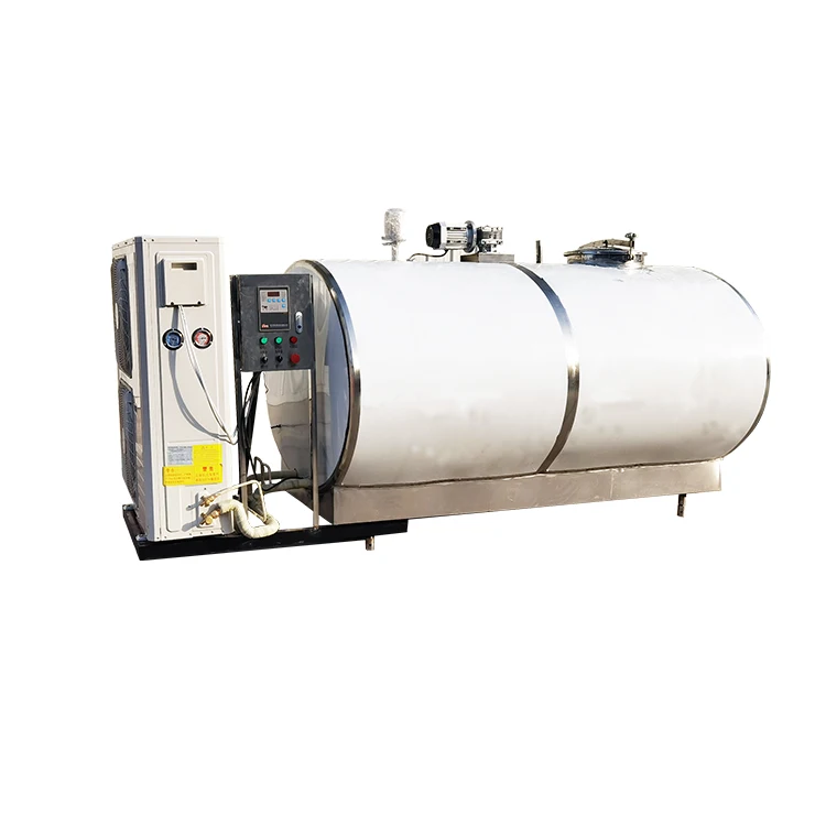 stainless steel refrigerated bulk small 1000 liter 2000l milk cooling tank