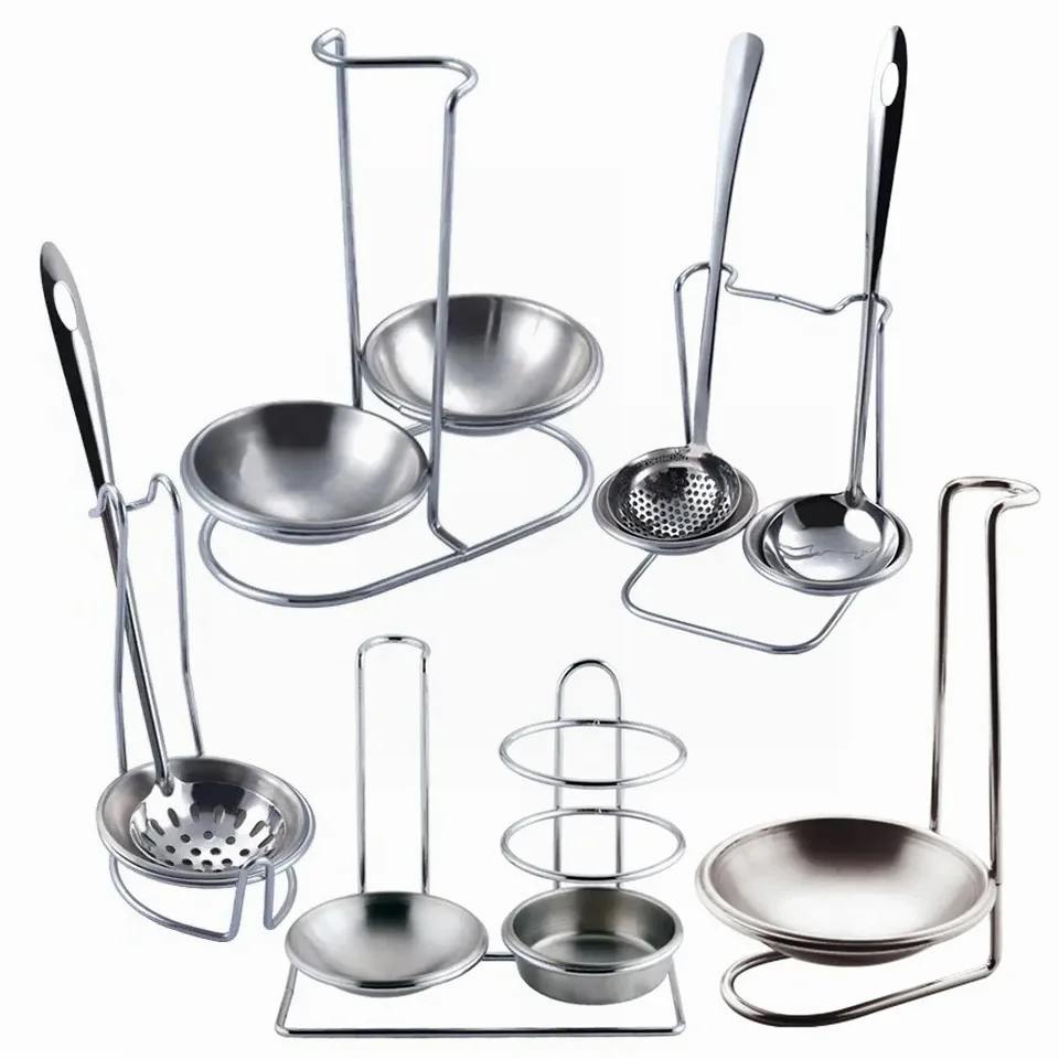 Stainless steel 201 Kitchen soup spoon holder plate,soup shell rack