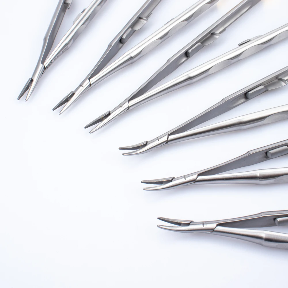 Хирургическое оборудование Стоматологические инструменты Ce нержавеющая сталь микро иглы держатель зубные щипцы