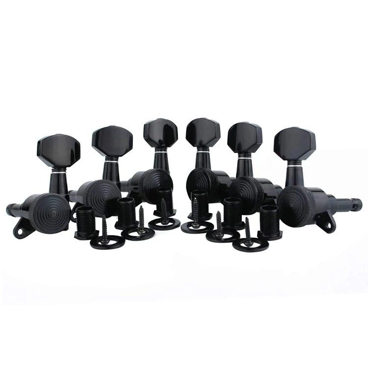 Wholesale Black 3R3L Guitar Locking Tuners Keys Set Tuning Pegs Guitar Machine Heads for Electric Acoustic Guitar Parts