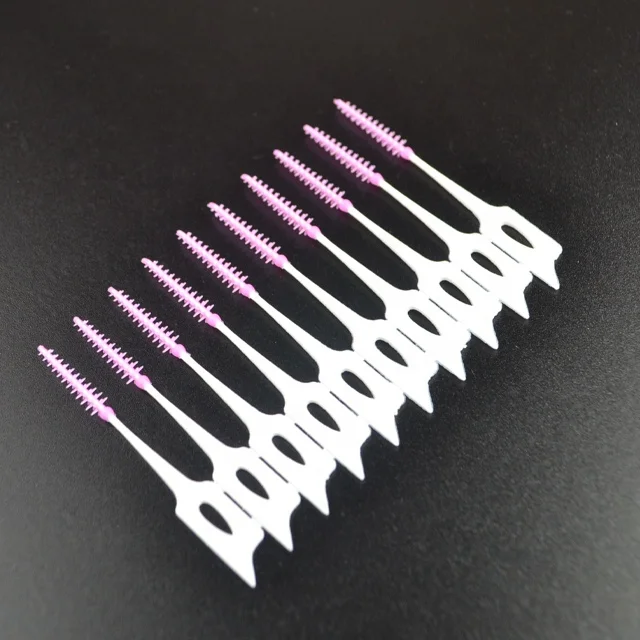 pink color disposable plastic toothpicks