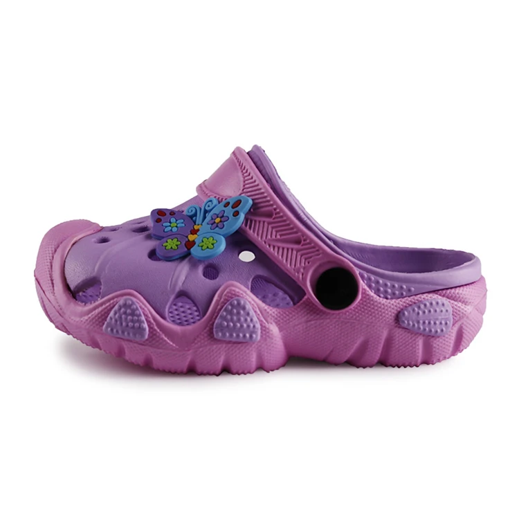 
Garden Shoes Waterproof With Butterfly Mickey Charms Fashion EVA Kids Clogs 