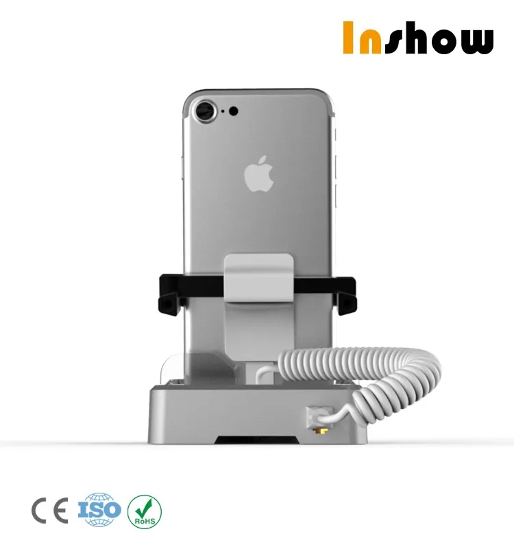 INSHOW A114 phone lock retail Countertop retail security cable lock alarm for cell phone