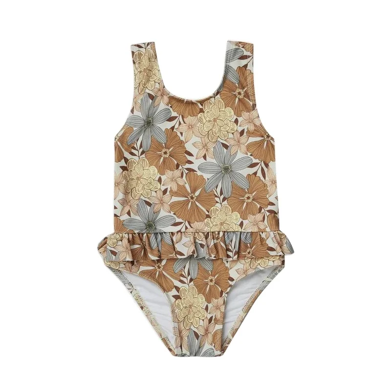 Baby Swimwear Breathable Floral Woven Cotton Long Sleeves New Design High Quality Baby Cloth Swimwear