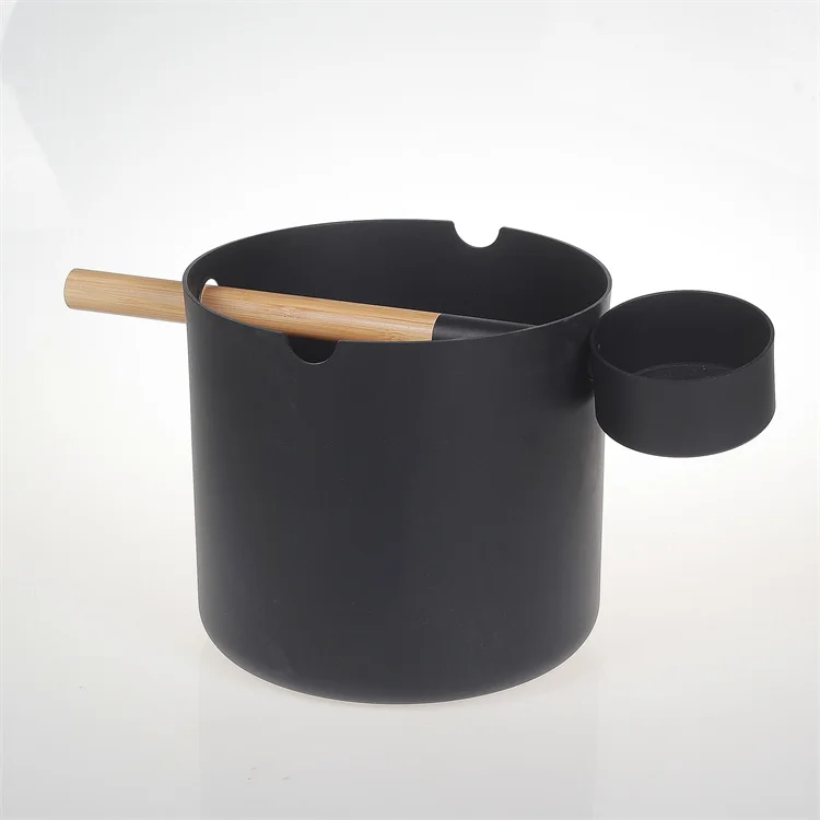 Accesorios para sauna Sauna Aluminum Bucket barometer thermometer hygrometer sauna accessories sets