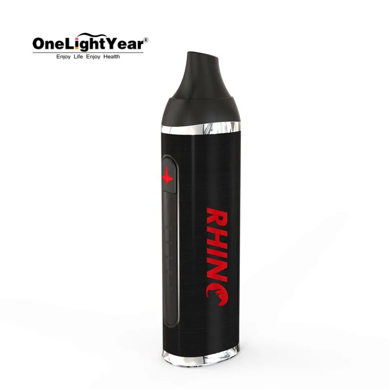 
New Dry Herb Vaporizer Hecig Rhino pathfinder black widow with 1.3ml Ceramic Chamber 2200mah from one light year 