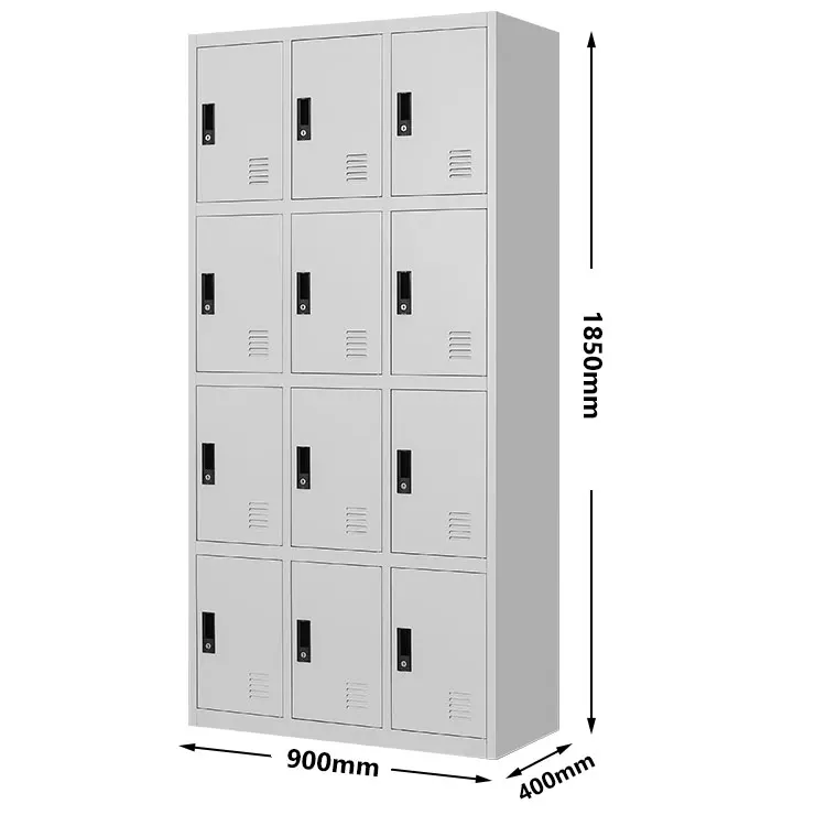 12 Door Wardrobe Metal Steel Locker Cabinet Call Centre