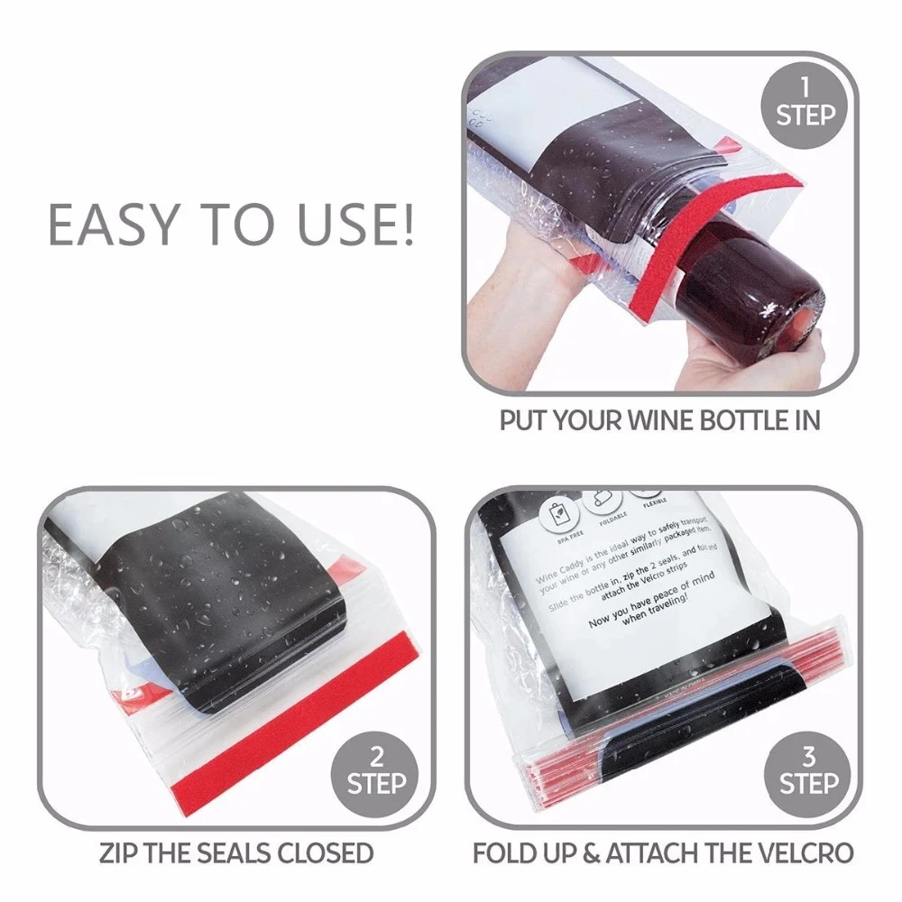 Customized Printed PVC Bubbles Plastic Protective Air Bag Packaging Wine Bag