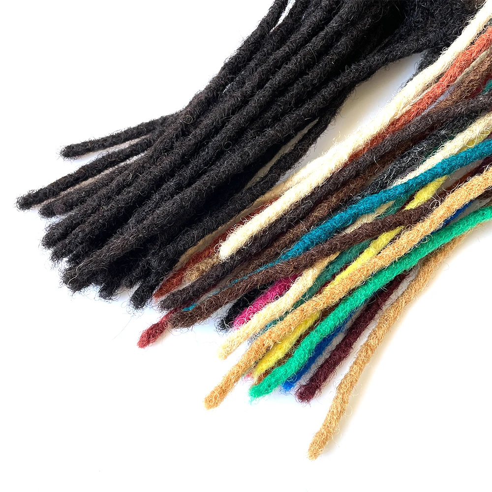 Loc Extension Human Hair Permanent human hair Dreadlocks Extension Can Be Dyed Bleached  loc Extension for Men Women
