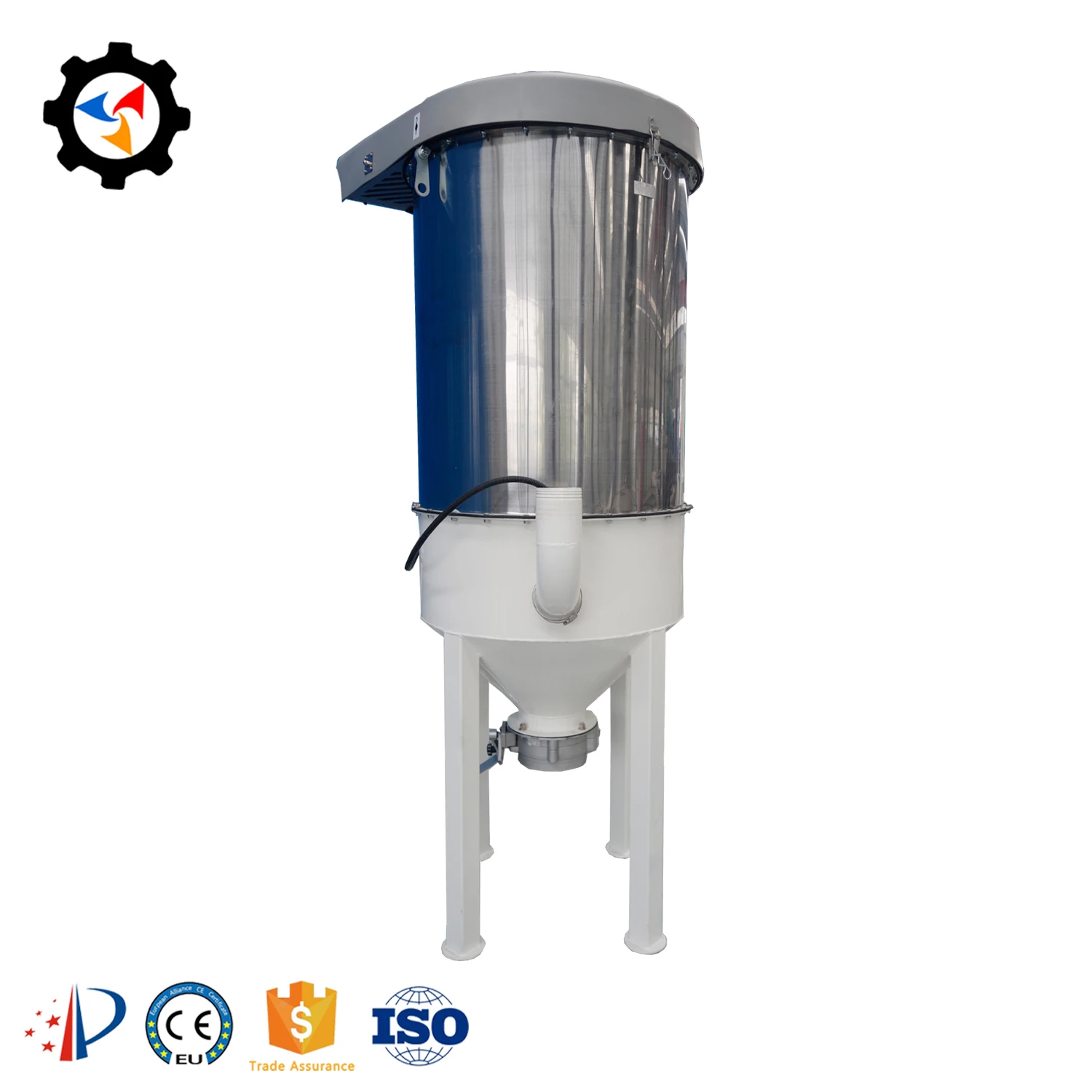 
Vibrating and air-jet portable mini dust collector with dust collecting hopper 