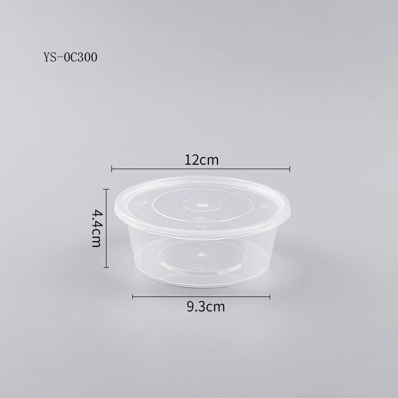  Restaurant packaging 300ML takeaway disposable plastic dessert bowls for