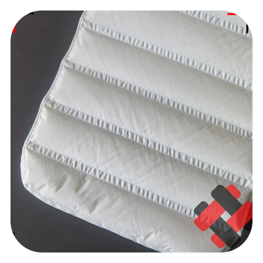 polyester spandex stripe crepe style weaving double layer channel fabric for down jackets