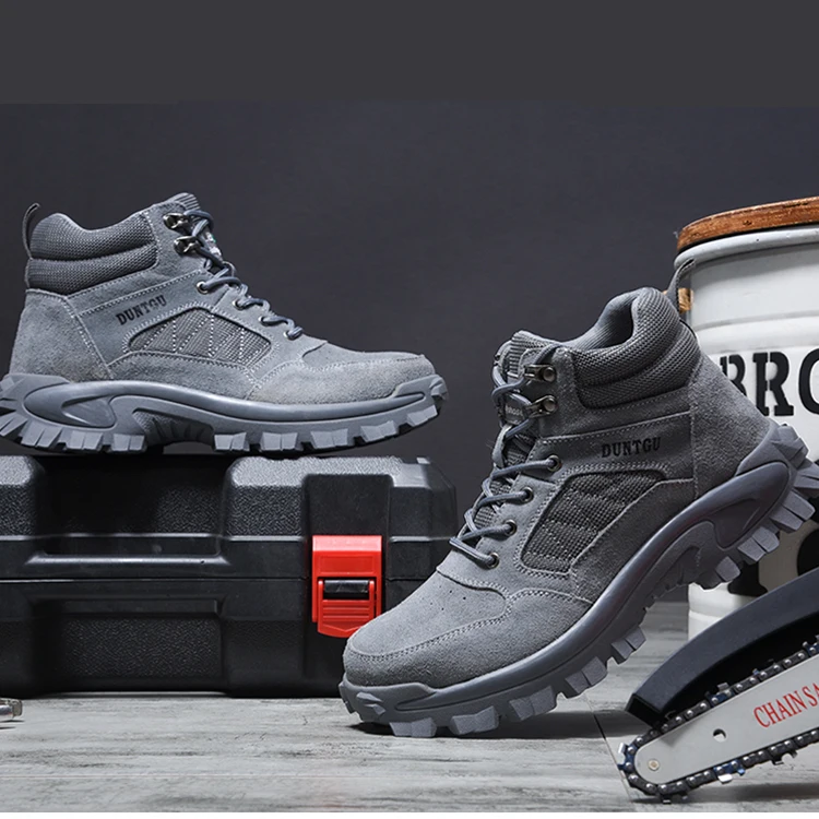 High quality black Leather Safety Shoes Industrial Cheap Work Shoes Security Shoes Steel Toe