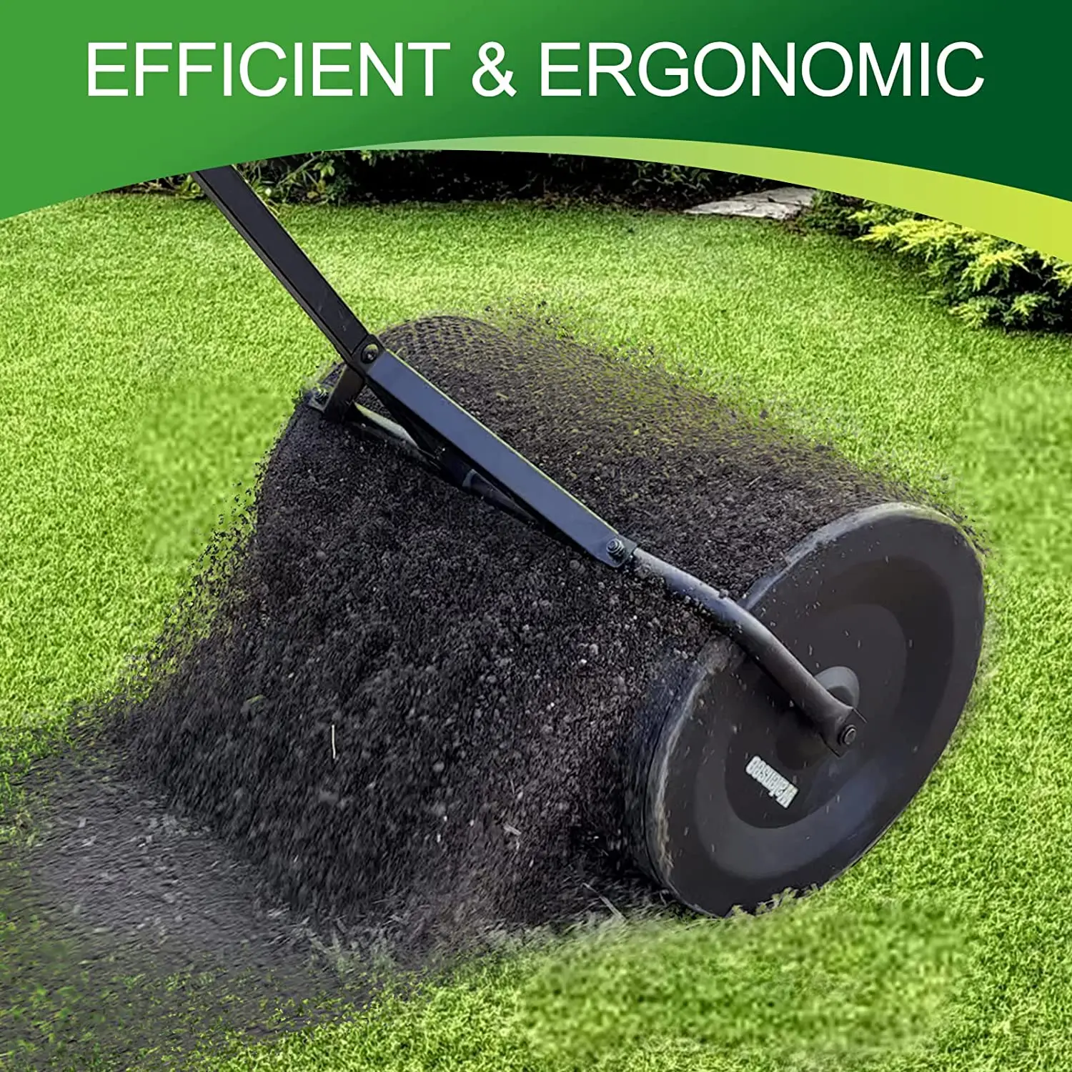 Soil Spreader Lawn And Garden Spreader Heavy Duty Metal Mesh Basket Push Spreader