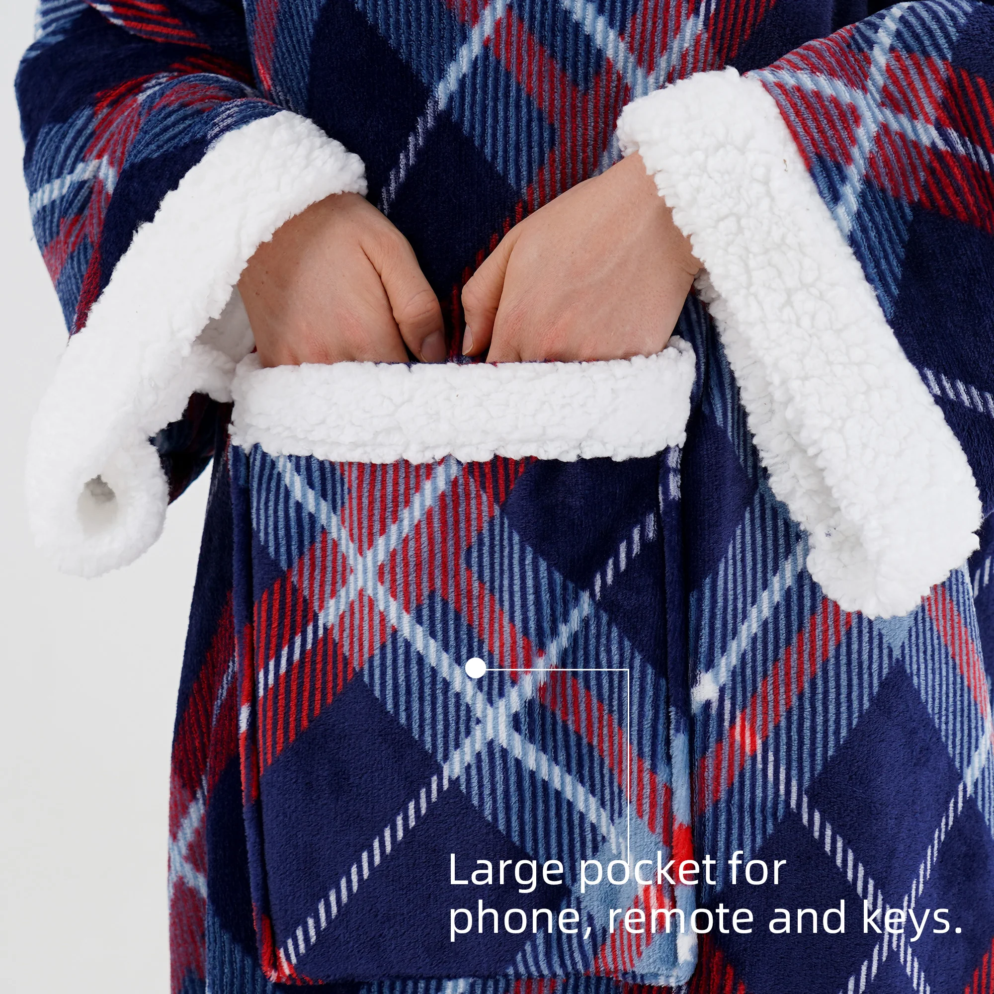 OEM & ODM Фланелевое плетеное длинное одеяло с капюшоном удобное одеяло с рукавами оверсайз зимнее ТВ одеяло Шерпа флис