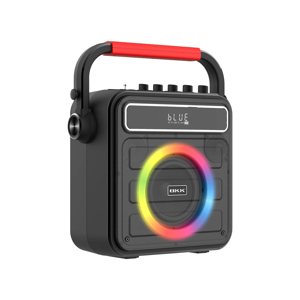 Manufacturer Karaoke Bluetooth Speaker Sound Box Support 3.5 AUX with RGB Lights LED Light and Treble 30W KTV DJ Party Box Home