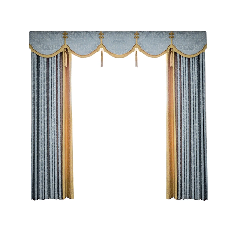 New Chinese style customized patchwork curtains full shading window curtains landscape painting curtains for living room study