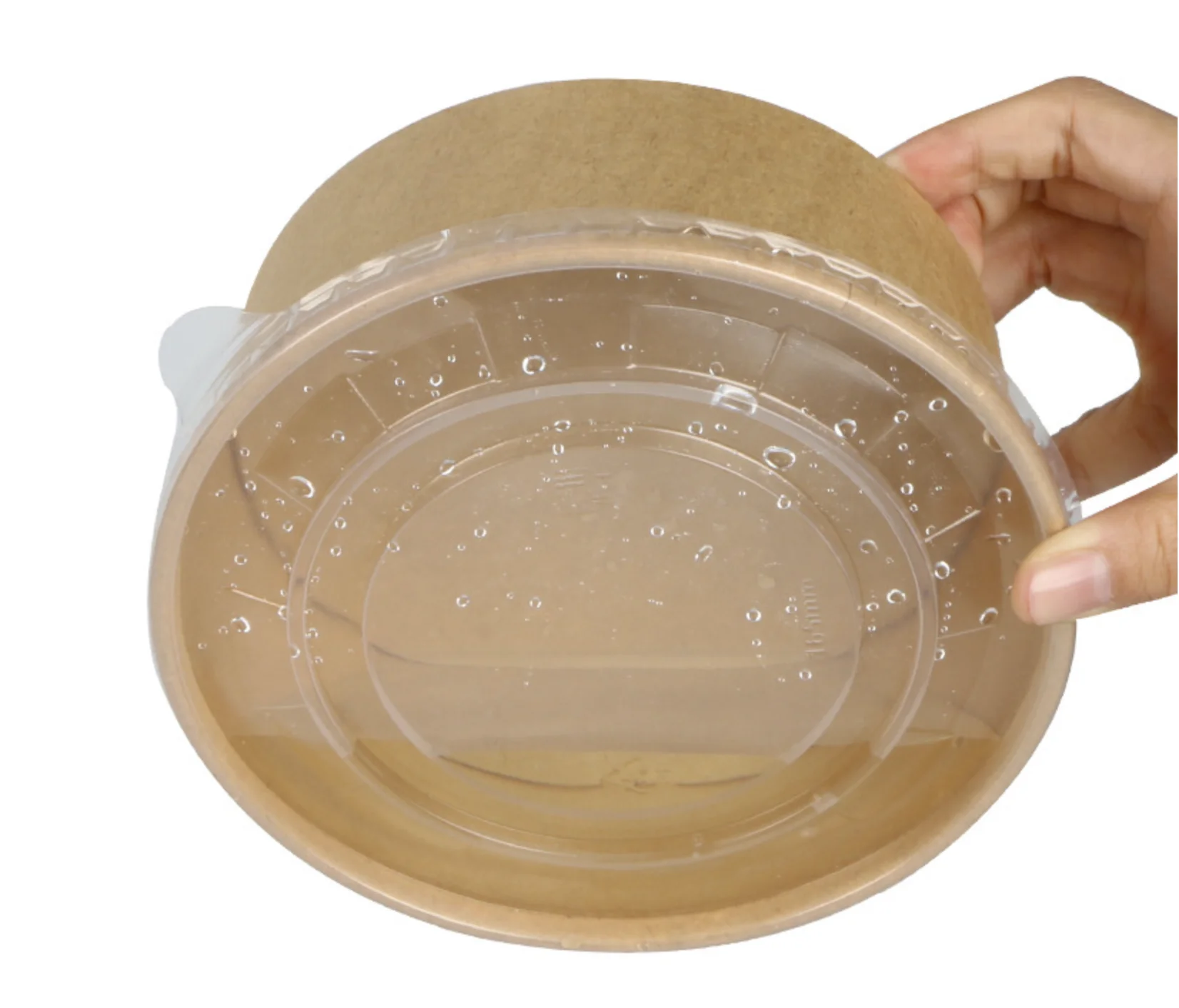 Biodegradable 20oz Kraft Paper Salad Bowls Take Away Soup Noodle Containers Kraft Soup Cup Paper Containers Food Paper Bowl
