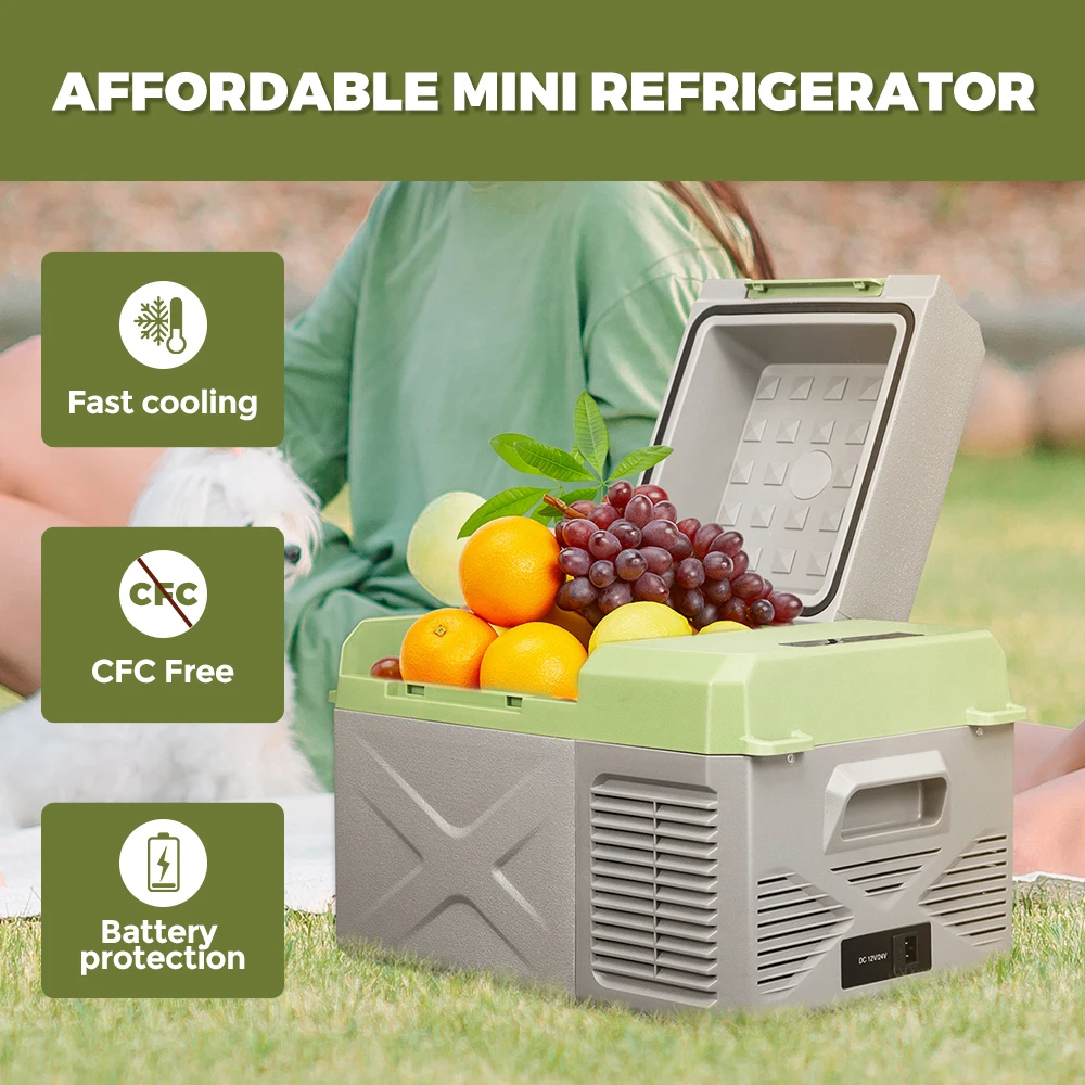 Alpicool X15 Electric Cooler 20L Mini Portable Electric Fridge Modern Design Freezer Bus and Caro Models