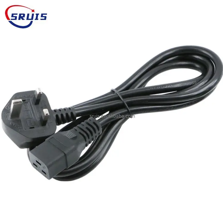Fused UK Japan Power Cable kettle AC Cable 1.5m 0.75MM2 IEC C13 Power Supply Cord For Laptop