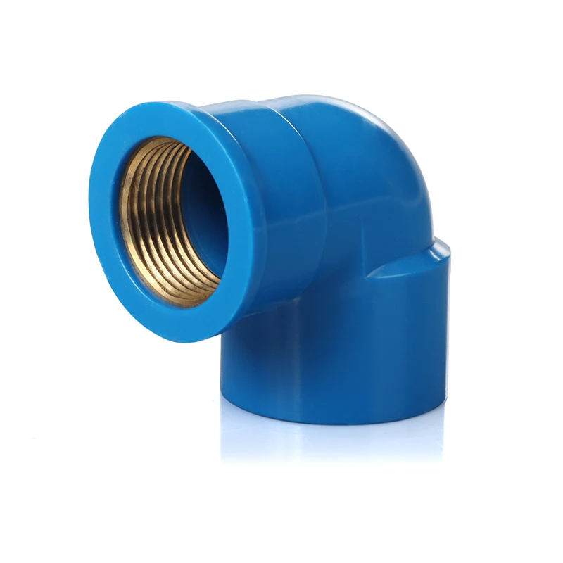 Equal Reducing UPVC Elbow Fitting BST PVC Pipe And Fittings Female Elbow with Brass