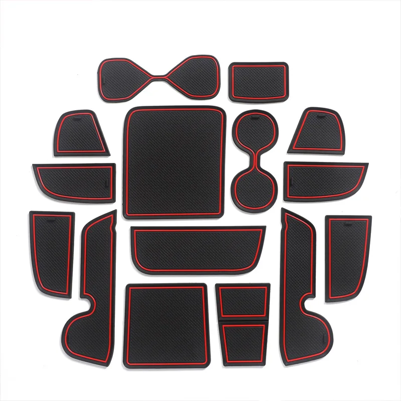 15Pcs/set Car Door Groove Mat Armrest Storage Slot Pad Cover Interior Accessories For 21-22 HONDA VEZEL HR-V