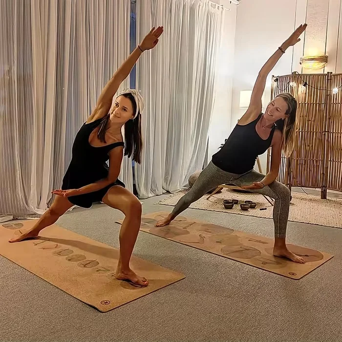 Umicca Natural Rubber Yoga Mat Cork Wholesale Custom Organic Joga Cork Rubber Thick Yoga Mat Eco Friendly Yoga Matte