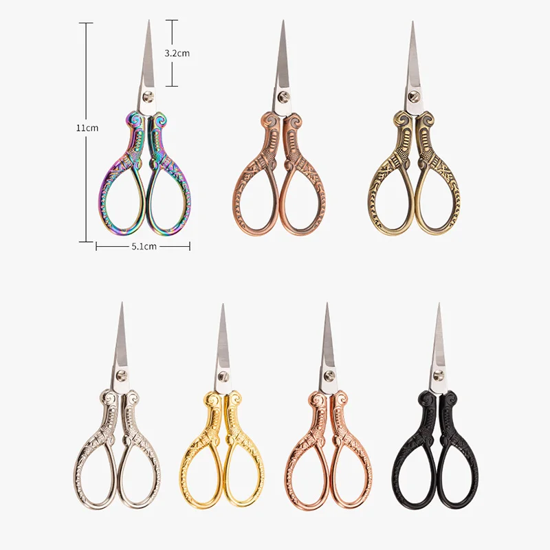 Vintage Multifunctional Stainless Steel Kitchen Scissors for Home Use & Embroidery Cut Thread with Style