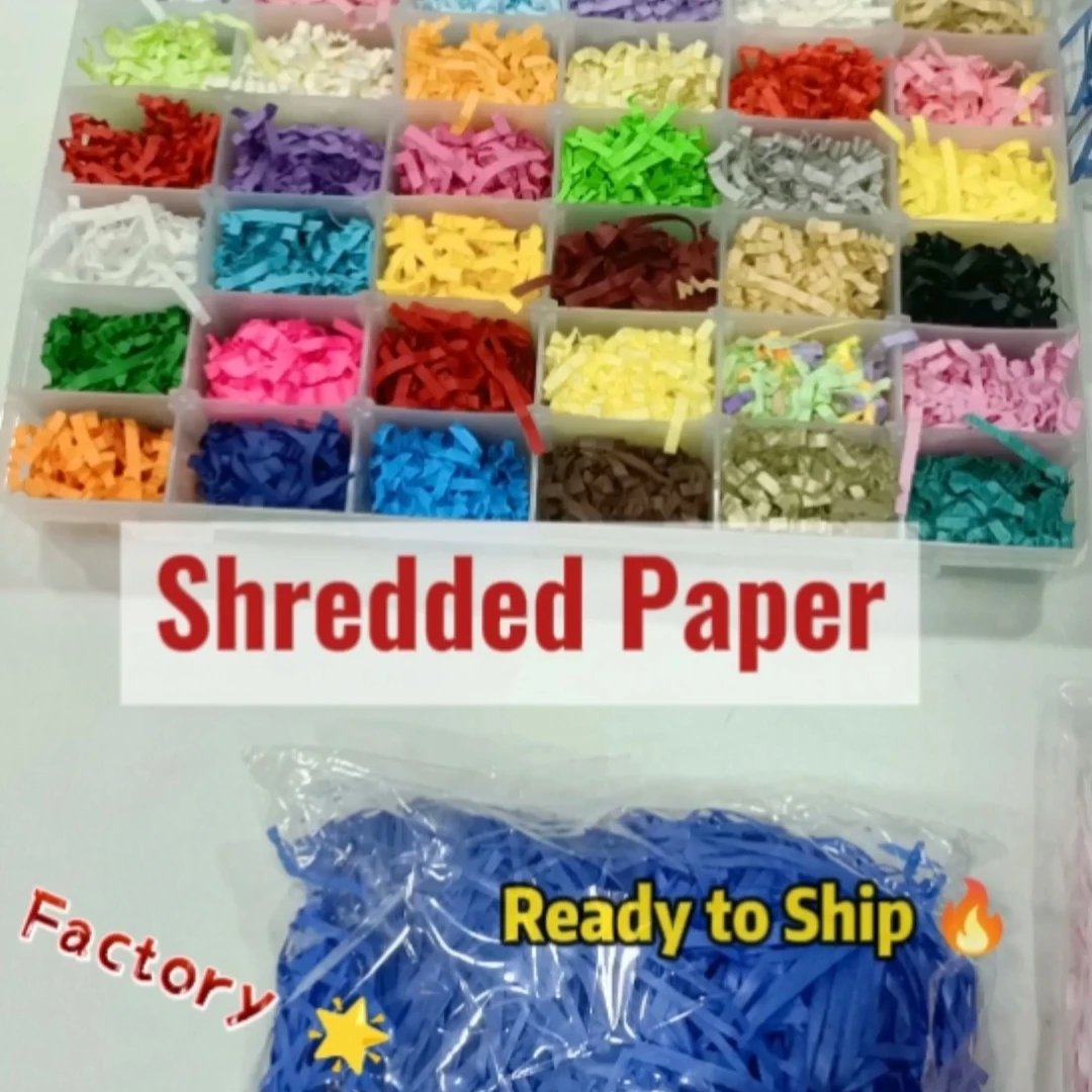 Wholesale recycled decorative filling paper gift box crinkle  tissue packing shredded paper