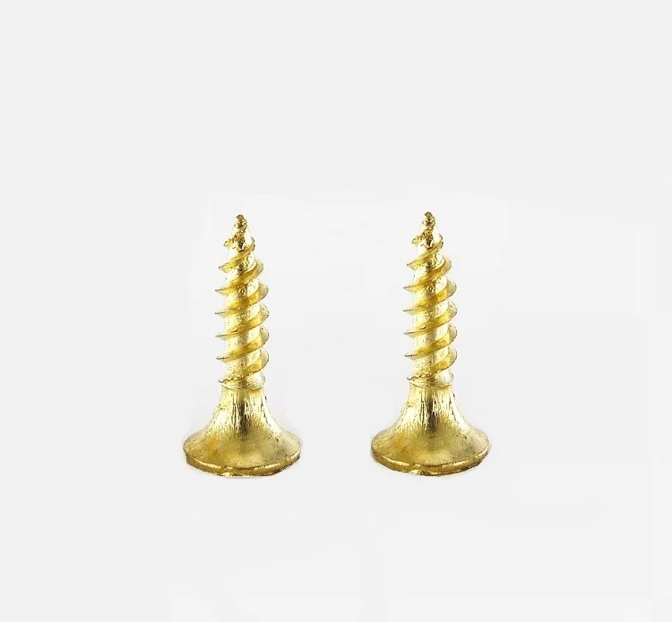 M2x8 Gold plating Carbon steel Cross flat head self tapping screws