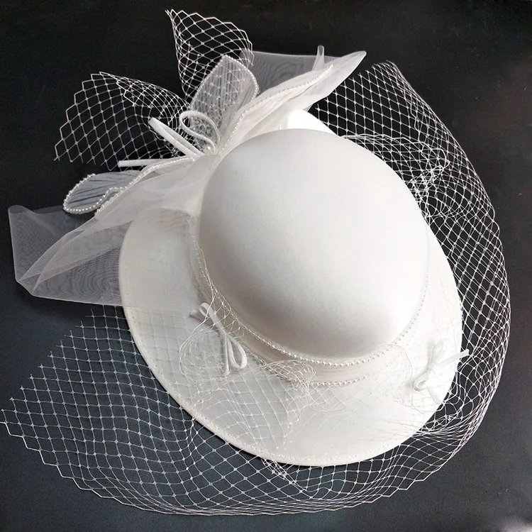 
Hm359 New Design Factory Price Ready To Ship Sinamay Wedding Hats Church Party Hat For Bridal Bridesmaid 