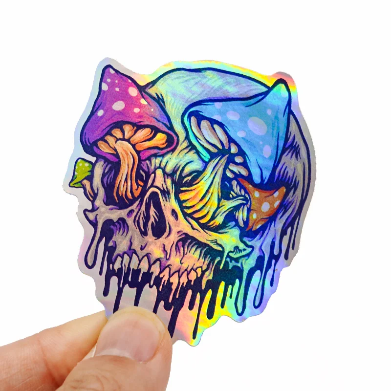 Custom Stickers Waterproof Vinyl Pvc Clear Glitter Die Cut Anime Vinyl  Holographic Sticker