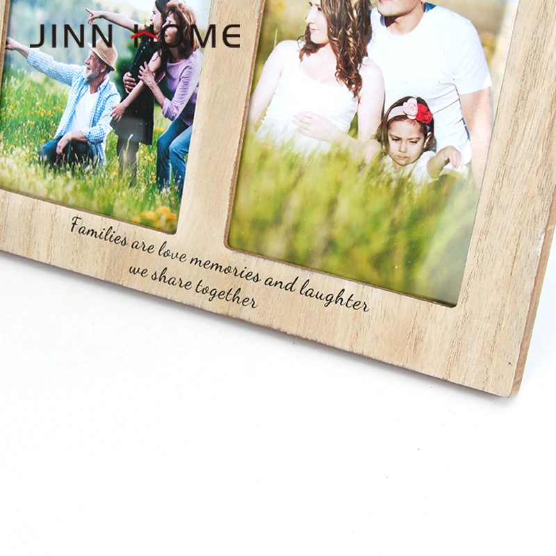 Shabby Chic Home Decor 2pcs A3 Collage Table Display Wooden Photo Wedding Family Gifts Decoration Twine Metal Feather Decor