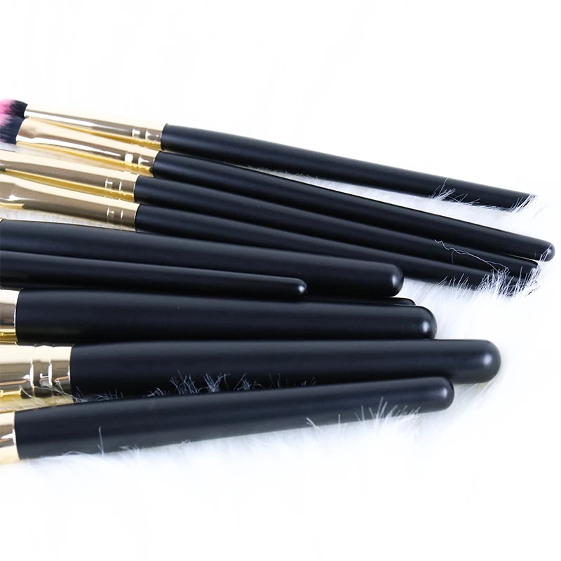  High Quality Personalized Sample 10pcs Vegan diamond Wholesale Professional Logo Custom Private Label Makeup Brush Set With